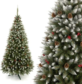 Vianočný stromček Smrek so šiškou a jarabinou 120 cm