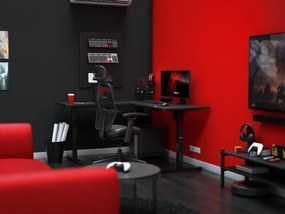 Elektricky nastaviteľný Rohový PC stolík Hyperion 9.5 (čierna). Akcia -20%. Vlastná spoľahlivá doprava až k Vám domov. 1087530
