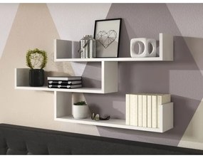 Nástenná polica TRIO 55x119 cm biela