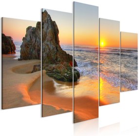Artgeist Obraz - Meeting at Sunset (5 Parts) Wide Veľkosť: 100x50, Verzia: Premium Print