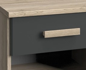 Nočný stolík Cariba, dub san remo/grafit