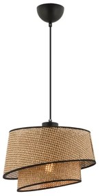 Luster na lankách BARETTE 1xE27/60W/230V hnedá/čierna