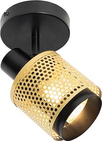 Priemyselné bodové svetlo čierne so zlatom - Kayden