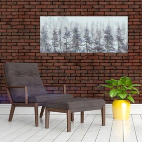 Obraz - Borovicový les II., aquarel (120x50 cm)