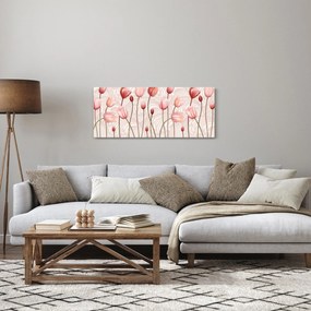 Obraz - Ružové tulipány (120x50 cm)