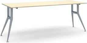 Rokovací kancelársky stôl WIDE, 200x80 cm, breza