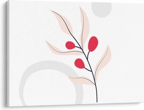 Obraz - Ružová florálna abstrakcia N⁰3 (70x50 cm)