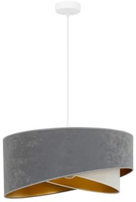 Brilagi - LED Luster na lanku LYRA 1xE27/15W/230V šedá/krémová/zlatá