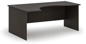 Ergonomický kancelársky pracovný stôl PRIMO WOOD, 1800 x 1200 mm, ľavý, wenge