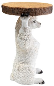 Lama Animal príručný stolík biely Ø32 cm