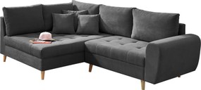 XXXLutz ROHOVÁ SEDAČKA, textil, kompozitné drevo, antracitová MID.YOU - Sedačky - 002220026004