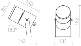 RED - Design Rendl - R11754 - LED Vonkajšie svietidlo ROSS LED/9W/230V IP65