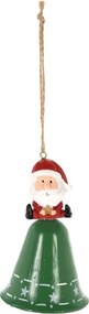 Vianočný zvonček s figúrkou Santa Clausa 10 cm