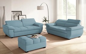 Trojsedák Speedway,  azúrovo modrá látka