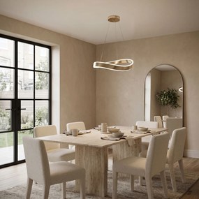 Toolight Toolight, LED závesné svietidlo, 40cm, 35W, 4000K, 3000lm, SWE064-CP, zlatá lesklá, OSW-20164