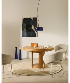 Tmavomodré LED závesné svietidlo so skleneným tienidlom ø 38 cm Reig – Kave Home