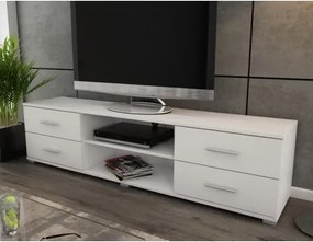 Široký TV stolík Oskar TV, biely. šírka 180 cm%