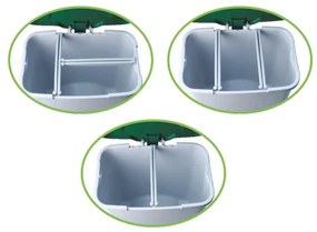 Denox Ecologic pedálový odpadkový kôš 50 l, plast, modrý