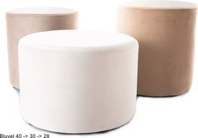 SI Doti A Sametový taburet svetlo béžová