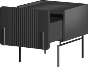 Nočný stolík Malmi 45 cm - čierny mat / čierna