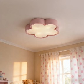 Detské stropné svietidlo ružové a biele - Lucille