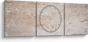 Obraz - Múr (s hodinami) (90x30 cm)