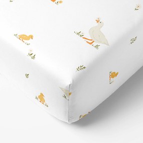 Goldea veľkonočná bavlnená napínacia plachta - kačice 200 x 200 cm