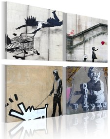 Artgeist Obraz - Banksy - four orginal ideas Veľkosť: 40x40, Verzia: Standard