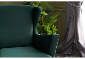 Zelené kreslo ušiak Lola Brejer – Artie