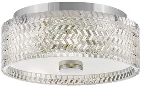 Hinkley HK-ELLE-F-S-CM - Stropné svietidlo 2xE27/60W/230V pr. 30,5 cm chróm