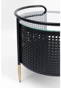 Fence príručný stolík čierny Ø45 cm