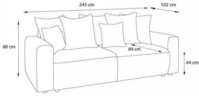 Svetlosivá rozkladacia pohovka Envy - Bobochic Paris