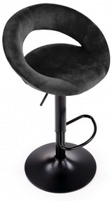Barová stolička POLO - kov, látka čierna