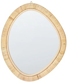 Nástenné ratanové zrkadlo 50 x 60 cm prírodné ZAATARI Beliani