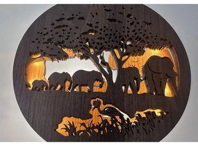 Li-Go 23610/DUB2 - LED Stmievateľná stolná dekorácia LED/12W/230V 20x22 cm dub