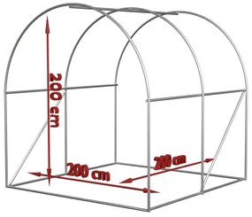 Záhradný fóliový tunel 2 x 2 x 2 m, zelený