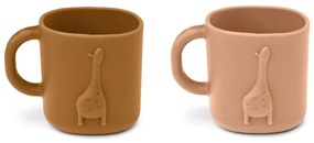 LIEWOOD Silikónový hrnček Chaves Tuscany Rose/Caramel – set 2 ks