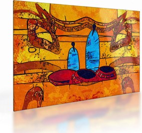 Sklenený obraz - Staroveká maľba (70x50 cm)