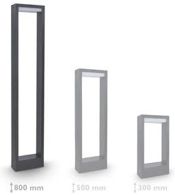 Brilagi-LED Vonkajšia lampa RAGUSA LED/7W/230V 3000/4000/6000K antrac. IP54 80 cm