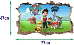 Nálepka na stenu Paw Patrol 47x77cm