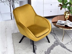 Relaxačné kreslo Merch (zlatá + čierna). Akcia -21%. Vlastná spoľahlivá doprava až k Vám domov. 1136172