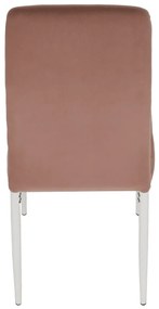 Jedálenská stolička Coleta Nova - ružová (Velvet) / biela