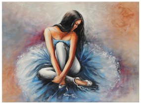 Gario Ručne maľovaný obraz Tmavovlasá baletka Rozmery: 70 x 100 cm
