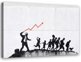 Gario Obraz na plátne Banksy ecomonic politika Rozmery: 60 x 40 cm