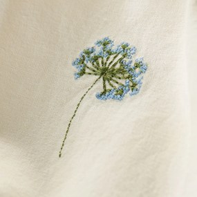 Ib Laursen Látkový obrúsok s výšivkou Flora Blue umbel flower