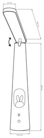 LED Stmievateľná dotyková stolná lampa BUNNY LED/7W/230V 2700/4000/6500K biela