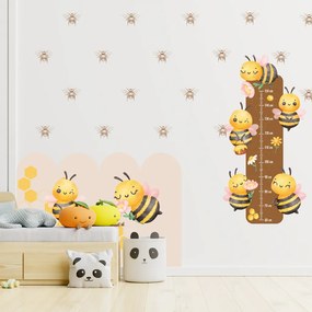 PIPPER. Včielky - sada textilných nálepiek na stenu Veľkosť oblúkovej tapety: 120 cm