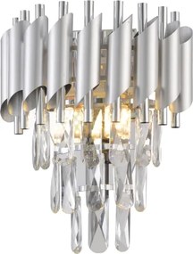 Brilagi - Nástenné svietidlo ECLIPSE 2xE14/10W/230V strieborné