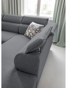 Tmavosivá rozkladacia rohová pohovka (pravý roh) Sweet Harmony – Miuform