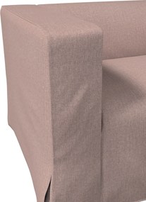 Poťah na sedačku Klippan pre 2 osoby dlhý s rohovými záhybmi farba produktu ružová látka zapletaná
